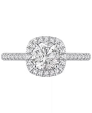 [14K, 1 Ct. T.W.] White Gold GIA Certified Diamond Halo Engagement Ring