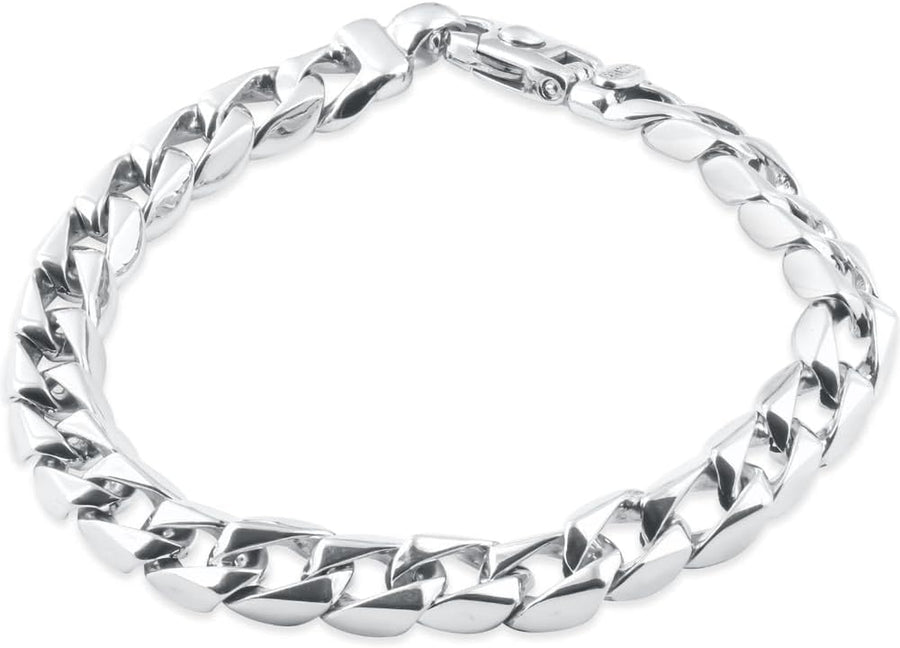 [14K] Gold Curb Link (46Gram) or Platinum (74Gram) 9.5Mm 8" Bracelet 