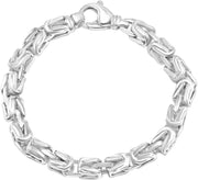 [14K] Gold Mens (84Gram) or Platinum (157Gram) 8Mm Link 8.5" Byzantine Bracelet 