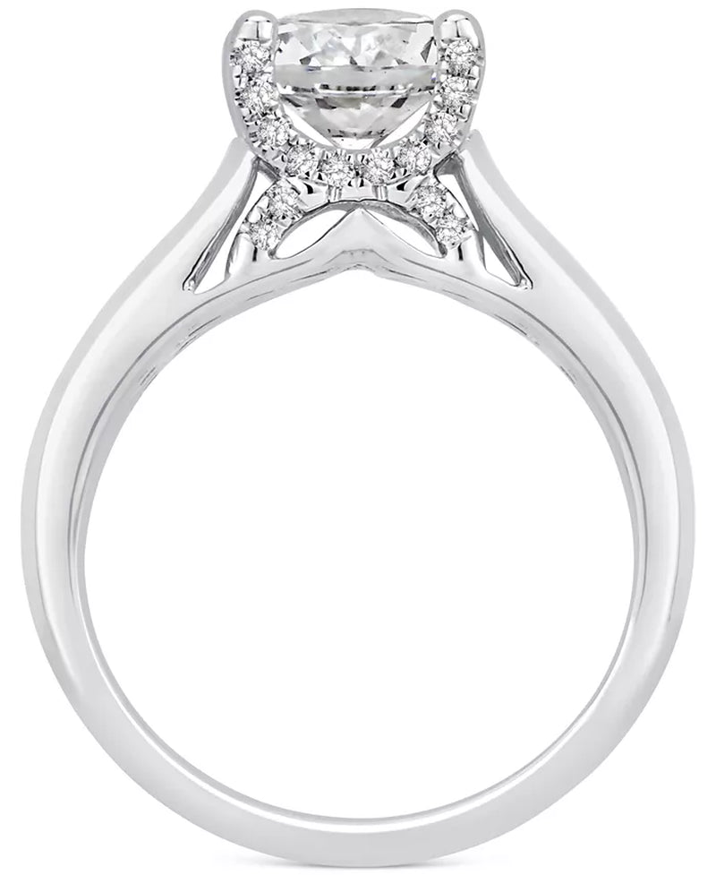 [14K, 1-5/8 Ct. T.W.] White Gold Diamond Solitaire Engagement Ring