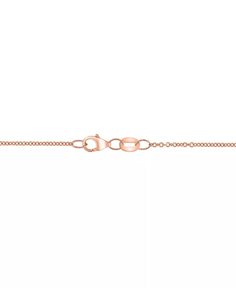 [14K] Rose Gold  Ruby (2-1/3 Ct. T.W.) & Diamond (5/8 Ct. T.W.) Swirl 18" Necklace