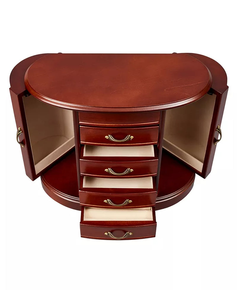 The "Heloise" Walnut Finish Wooden Jewelry Organizer