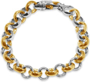 [14K] Gold Mens Rolo Link (76Gram) or Platinum (122Gram) 12Mm 8.5" Bracelet 