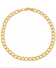 [10K] Gold Beveled Curb Link Chain Bracelet