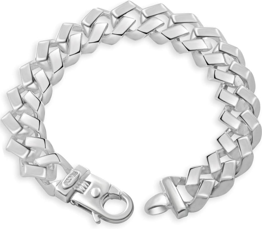 [14K] Gold Mens (118Gram) or Platinum (221Gram) 15.5Mm 9.5" Link Bracelet 