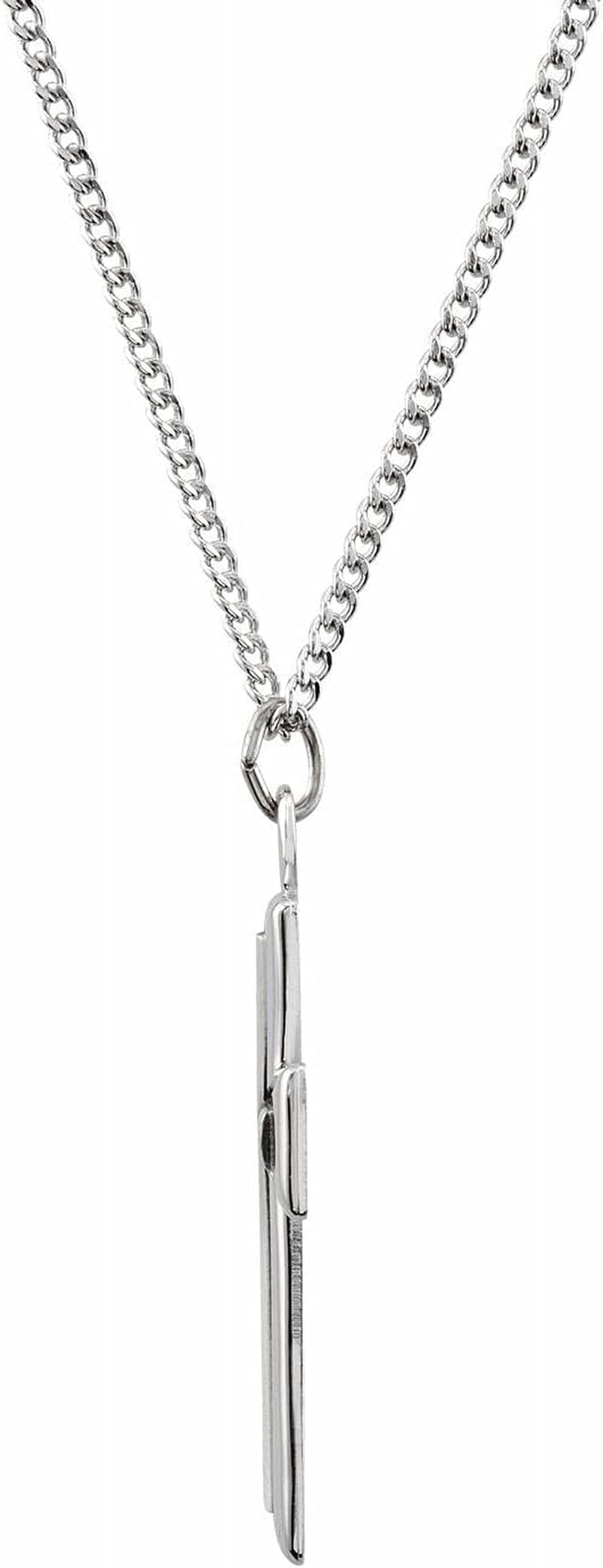 [5.6 g] Sterling Silver Mens Cross Pendant Necklace