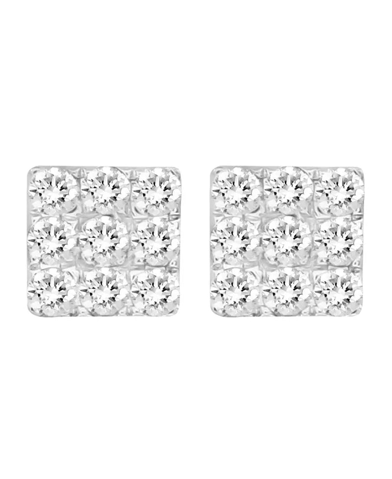 [10K, 1/4 Ct. T.W.] Yellow Gold Mens Diamond Earring Set