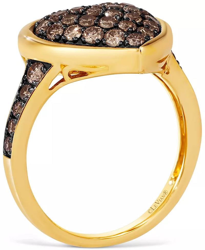 [14K, 3/4 Ct. T.W.] Gold GODIVA X â® Chocolate Diamond Heart Ring