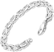 [14K] Gold Mens (84Gram) or Platinum (157Gram) 8Mm Link 8.5" Byzantine Bracelet 