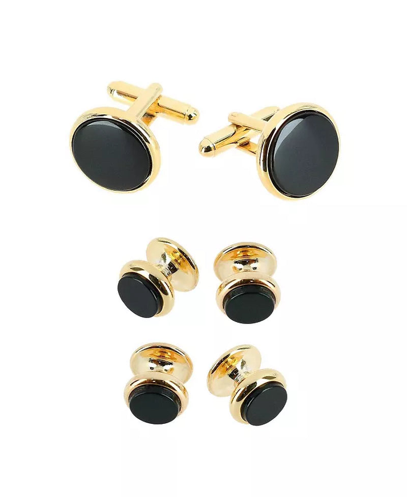 Sutton Genuine Onyx Formal Set - Cufflinks & Tuxedo Studs