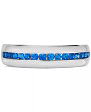 [14K, 5/8 Ct. T.W.] Gold Cornflower Sapphire Band