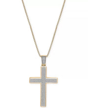 Men'S Diamond Cross 22" Pendant Necklace (1 Ct. T.W.)