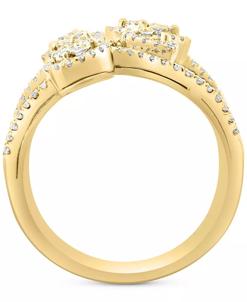 [14K, 1/2 Ct. T.W] Gold Diamond Statement Band Ring