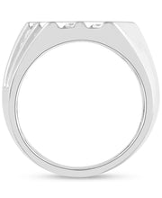 [10K, 1 Ct. T.W.] White Gold  Diamond Diagonal Channel-Set Ring