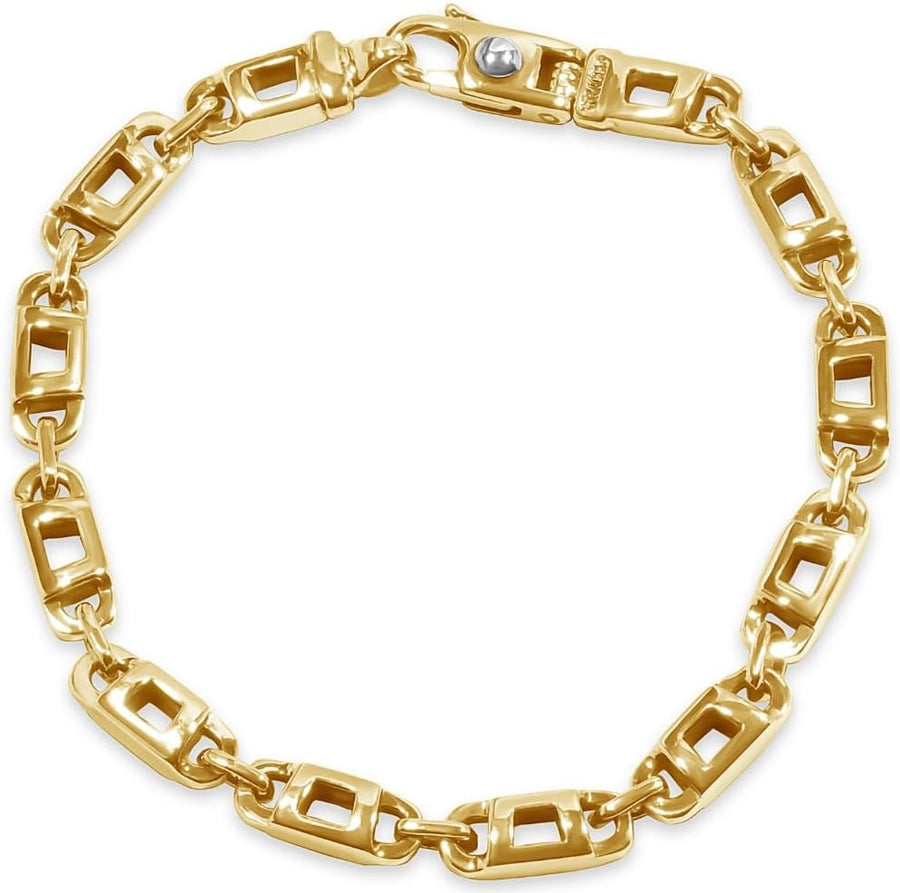 [14K] Gold Marine Link (33Gram) or Platinum (53Gram) 6Mm 8.5" Bracelet 