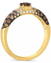 [14K, 3/4 Ct. T.W.] Gold Chocolate Ombrã© Diamond & Nude Diamond Ring