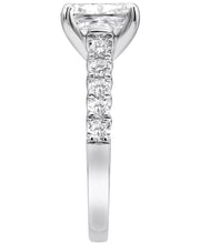 [14K, 4-3/4 Ct. T.W.] White Gold Certified Lab Grown Diamond Cushion Cut Engagement Ring