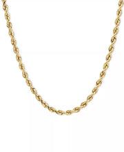 [14K] Gold Rope Chain 24" Necklace (4Mm) 