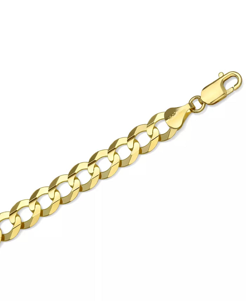 [10K, 10Mm] Solid Gold 20" Curb Link Chain Necklace