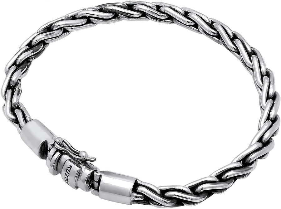 Sterling Silver Byzantine Men's Bracelet