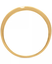 [14K, 1/10 Ct. T.W.] Gold Men's Diamond Three Station Wedding Band