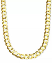 [10K, 10Mm] Solid Gold 20" Curb Link Chain Necklace