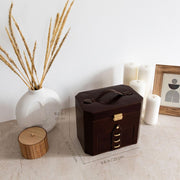 Time Resistance Leather Jewelry Box | Full Grain Leather Jewellery Organizer ...