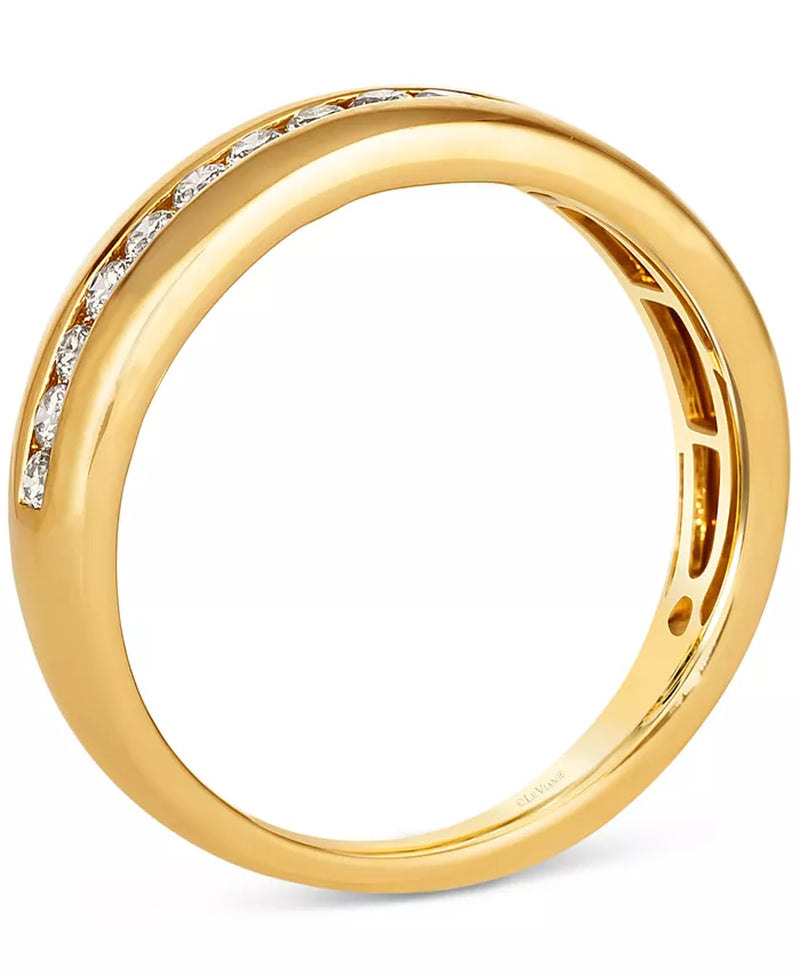 [14K, 1/2 Ct. T.W.] Gold Nude Diamond Men's Band