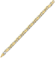 [14K] Gold Solid Byzantine (74Gram) or Platinum (143Gram) 8.7Mm 8.5" Link Bracelet 