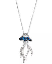 Ombrã©Â® Multi-Gemstone (3/8 Ct. T.W.) & Nude Diamond (1/4 Ct. T.W.) Jellyfish Pendant Necklace in 14K White Gold, 18" + 2" Extender