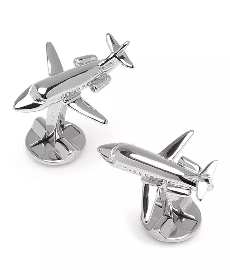 Sterling Silver Pilot's Private Jet Cufflinks